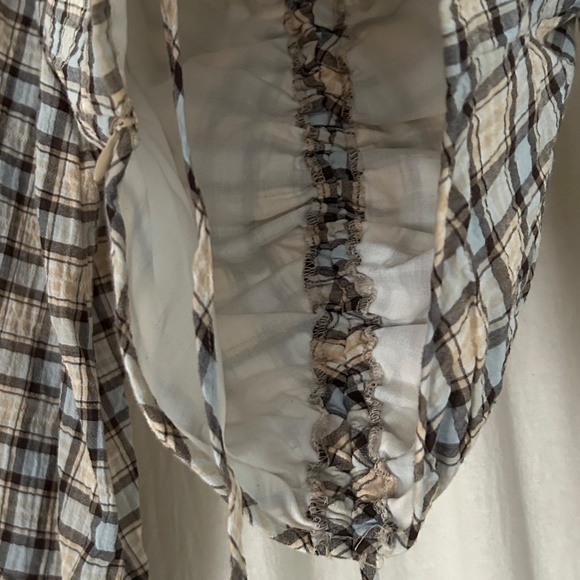 Zara off the shoulder plaid crop top - Picture 3 of 4